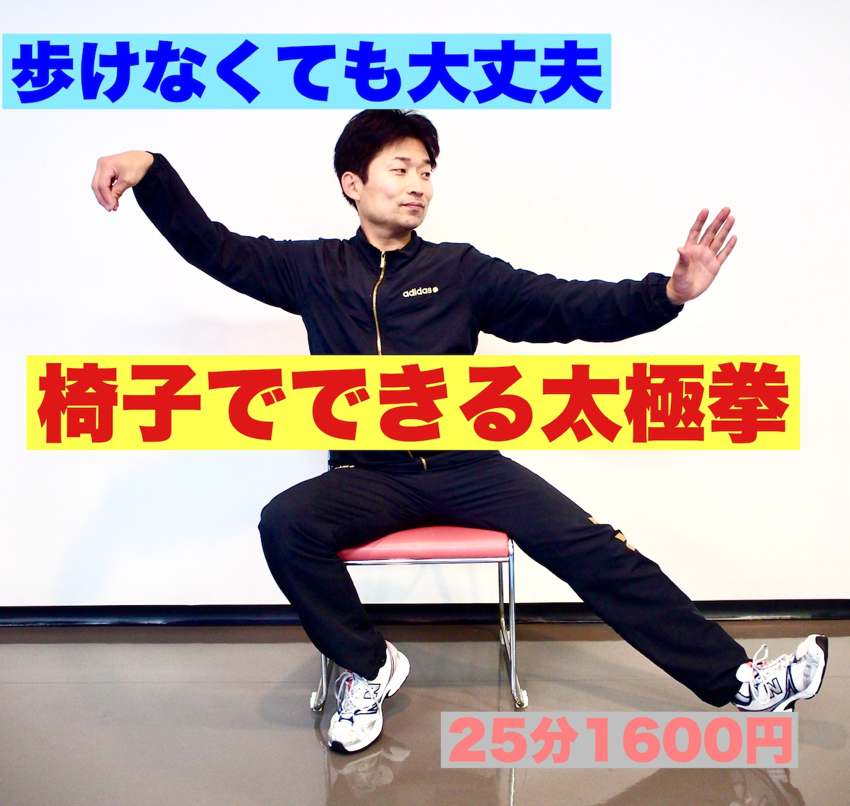 椅子に座ったままできる太極拳を一緒にします 【歩けなくても大丈夫】 やさしい太極拳です イメージ1