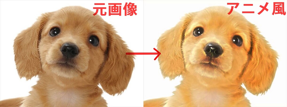 ペットのお写真をアニメ風に加工します ペットのお写真をアニメ風に加工します♪（修正1回無料） イメージ2