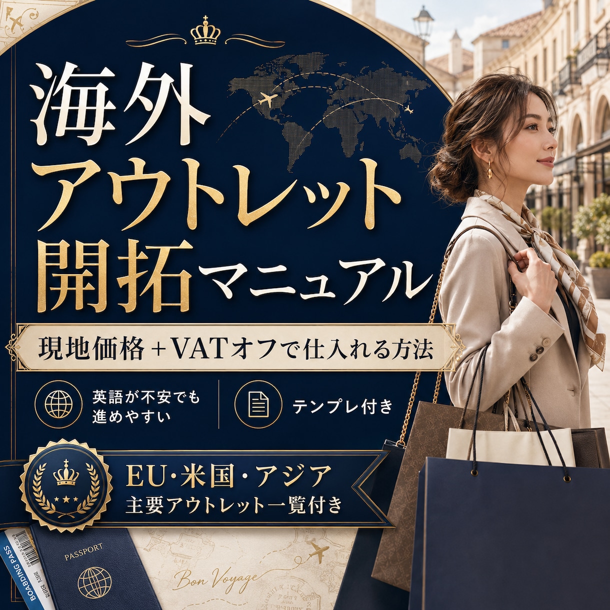 EU価格70%オフ+VATオフの仕入れ方伝授します 交渉なし！メールを送るだけでハイブランドを安く購入する方法 イメージ1