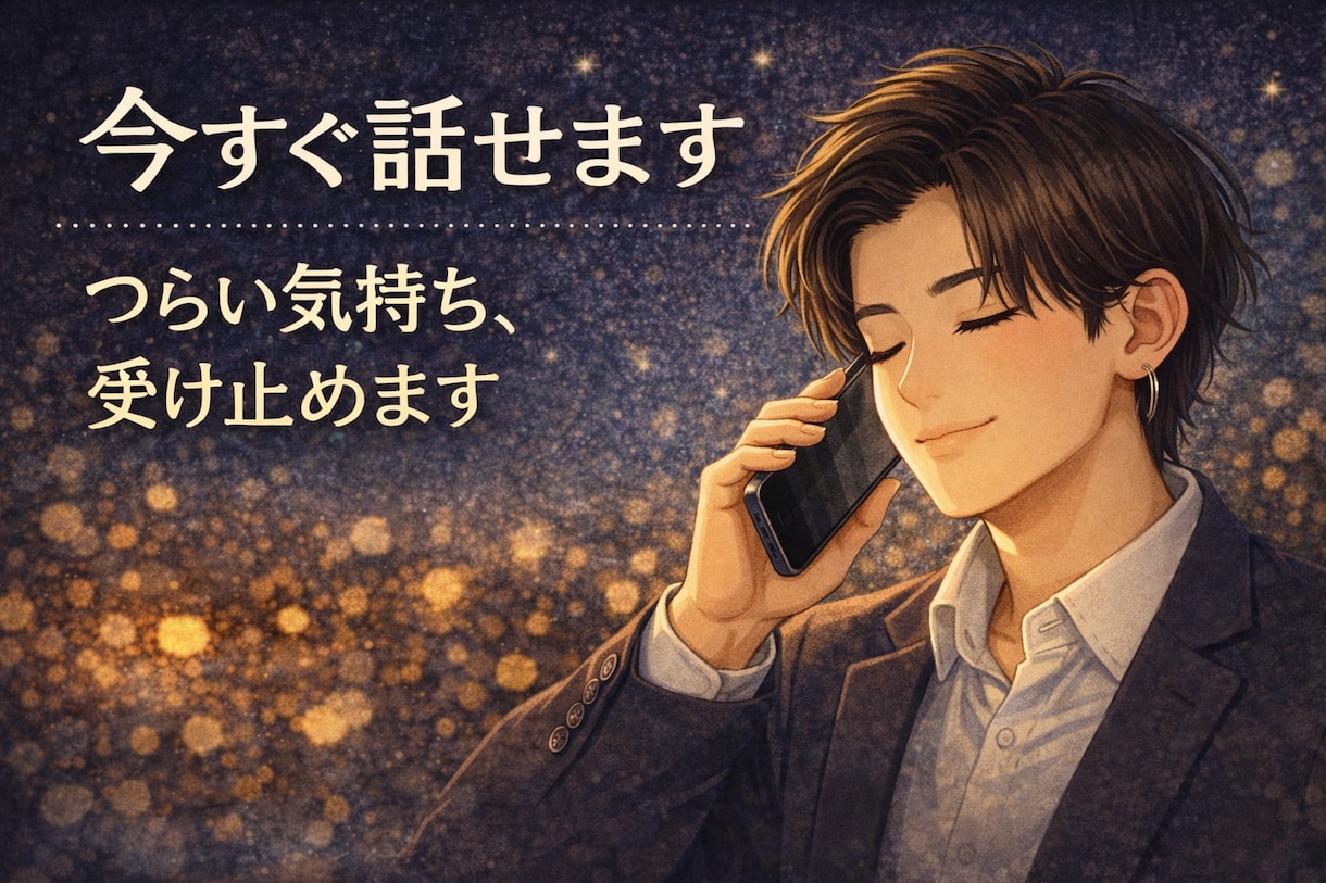 今しんどい人の安心電話します 今この瞬間のつらさ、今この瞬間誰かと繋がりたい、あなたへ。 イメージ1