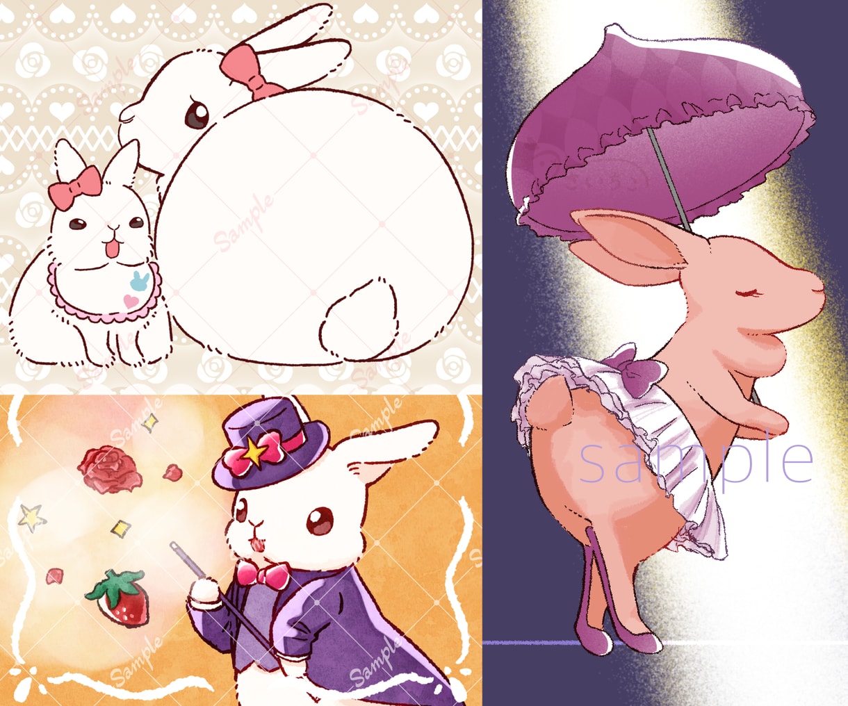 1枚に最大4匹✨かわいい動物さんをお描きします ふわふわもふもふのイラストはいかがですか？ イメージ6