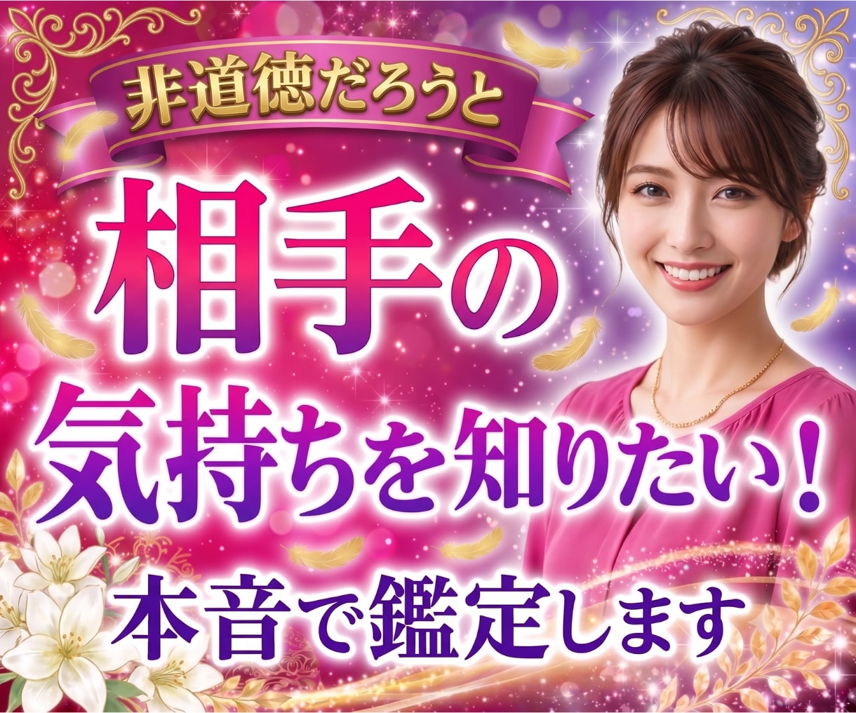 相手の気持ち・恋愛・復縁・心理・本音で鑑定します 男性心理・女性心理・今後の具体的な行動プランをお伝えします イメージ1