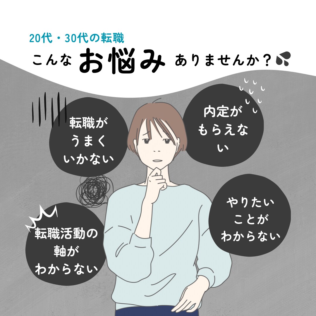 20・30代限定！「転職活動の軸」探し手伝います キャリアのプロがあなたの「やりたいこと」探しをサポートします イメージ1