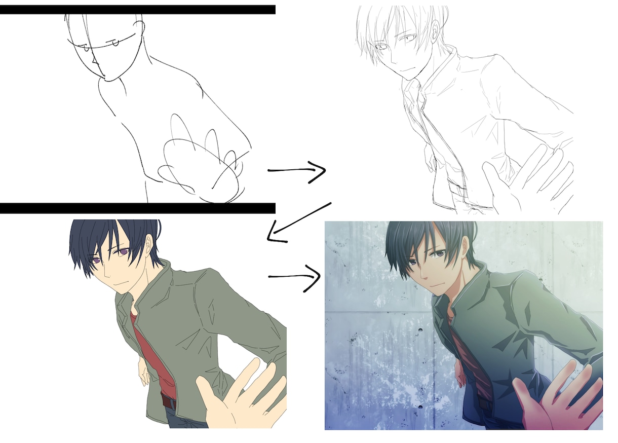アニメ風のイラストお描きします アニメ風・スクショ風のイラストを制作します イメージ4