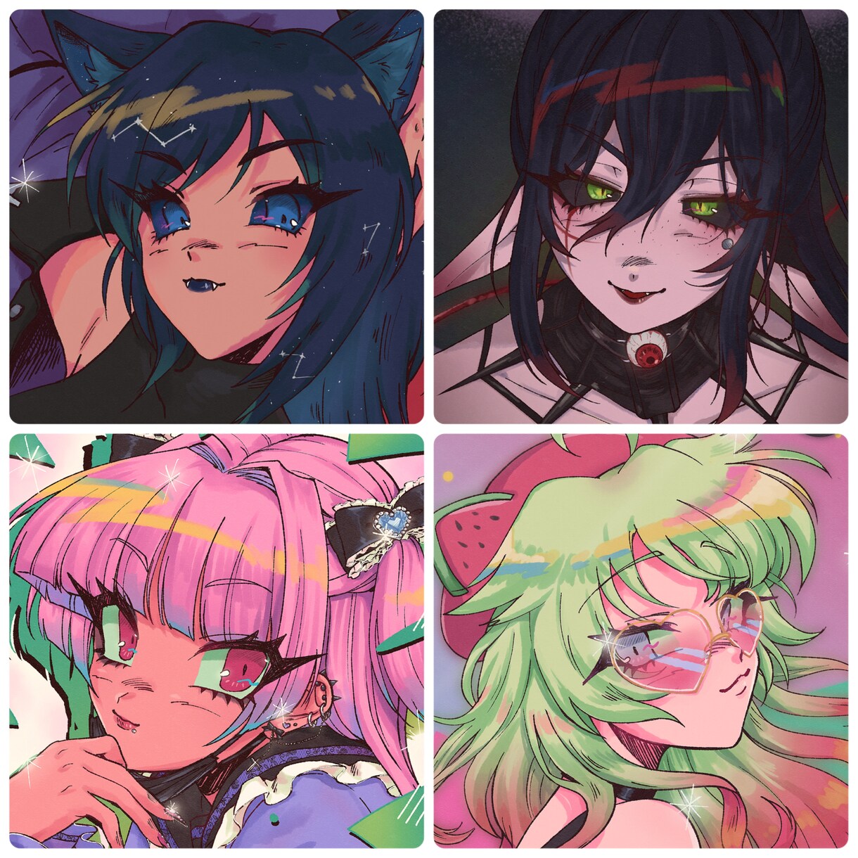 かわいいイラスト描きます どこかレトロな雰囲気の絵柄でお描きします♪ イメージ2