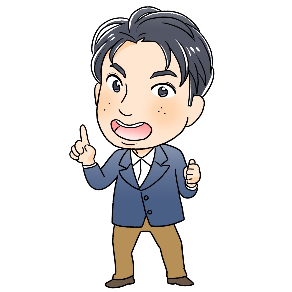 すっきり可愛いデフォルメ！似顔絵制作致します かわいいアニメ風・漫画風似顔絵！アイコンにも イメージ5