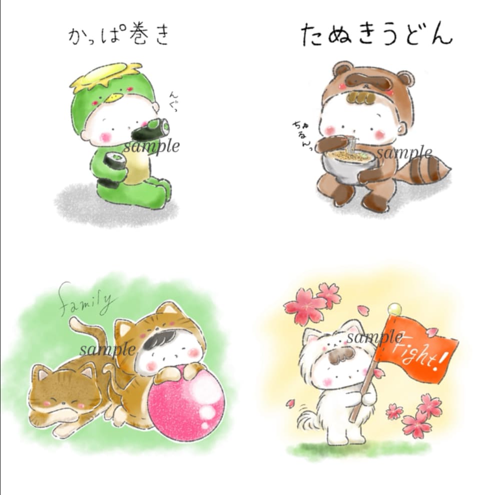 絵本のようなゆるふわSNS映えアイコン描きます 一目で"可愛い！”アイコン＆ヘッダーセット売り！ イメージ7