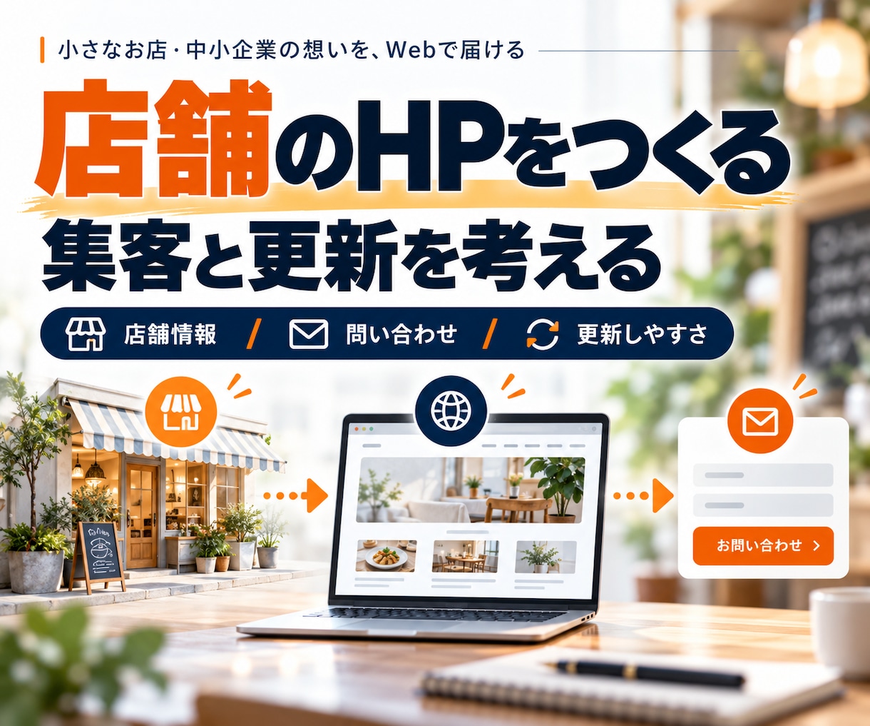 店舗・中小企業のホームページを作ります 納品後は自分たちで更新できる形に。100,000円から イメージ1