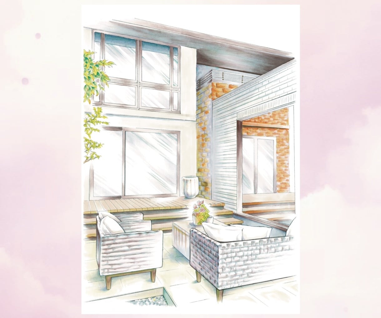 不動産・店舗の景観・背景画・風景イラスト作成します 建築や自然の絵をご要望のタッチで作画！室内屋内描写もお任せ！ イメージ5