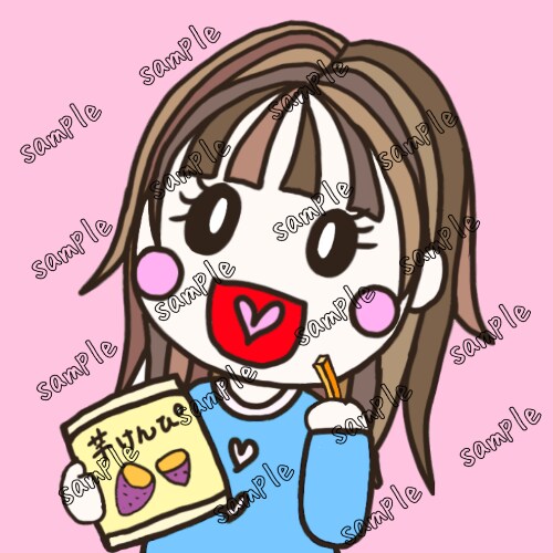 SNSアイコン、あなた似のマスコット届けます 頭身、顔や目の形、お好みに♪ペットや動物お任せください イメージ2