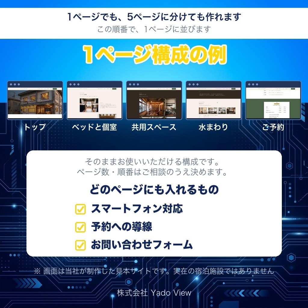 ゲストハウス・ペンションのサイトを制作します ドミトリーも個室も1画面で選べます イメージ3