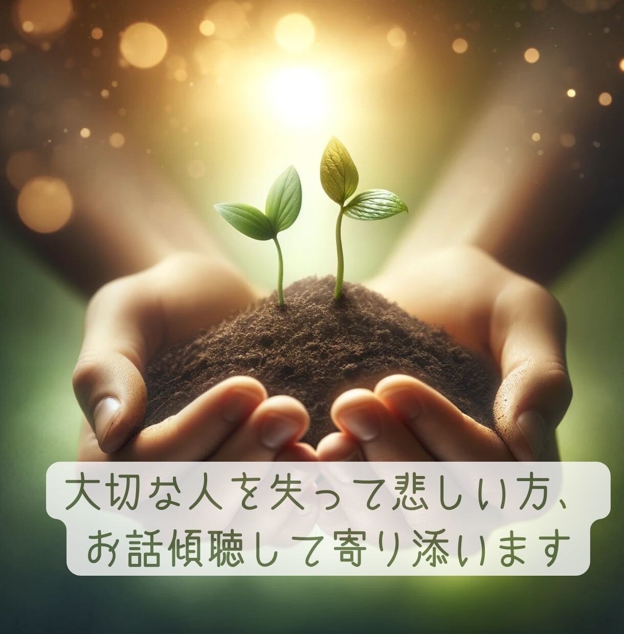 大切な人を失って悲しい方、お話傾聴して寄り添います 話を聴いて欲しい、哀しみを癒したい方へ イメージ1