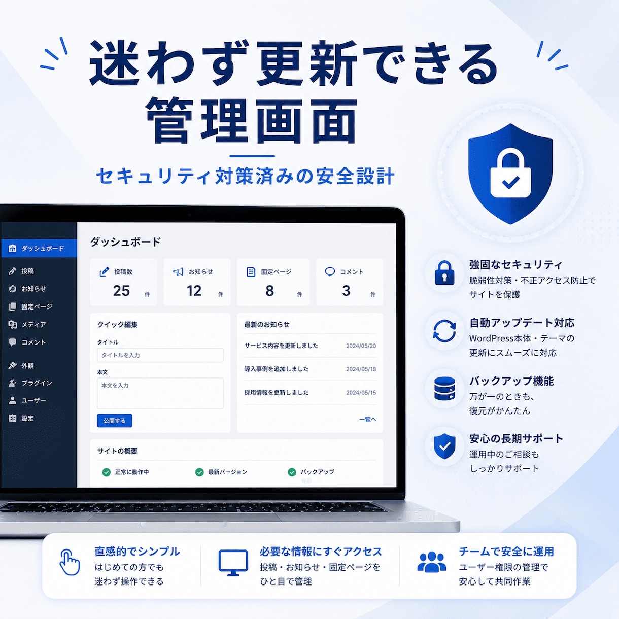 御社専用WordPressテーマを制作します 他社と差がつく、完全オリジナルのテーマをあなたの会社だけに イメージ7