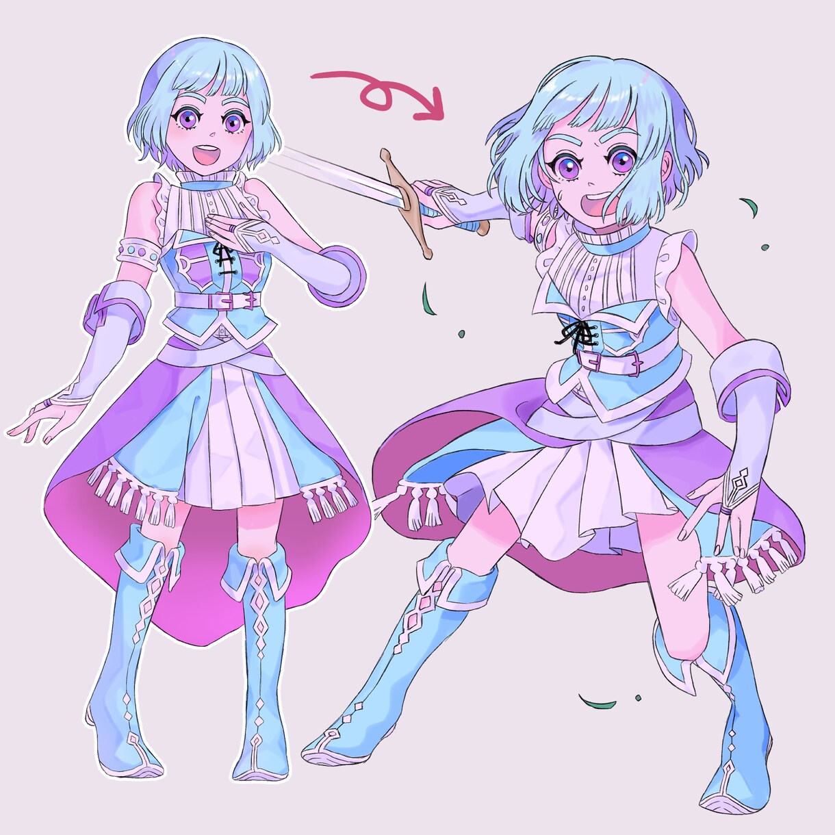 TRPG、IRIAMに使える全身立ち絵制作します TRPGやIRIAMに！安く短納期でキャラデザ込みの立ち絵！ イメージ2