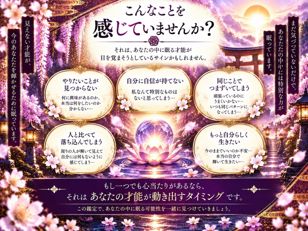 あなたの潜在能力・眠る才能を霊視します 才能・強み・使命｜本来の力を開花へ導く イメージ2