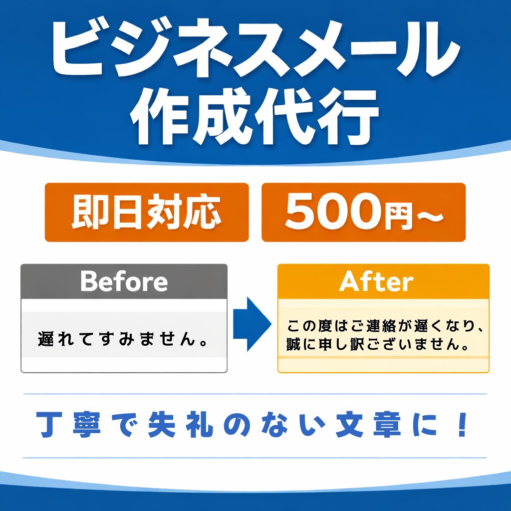 即日対応！ビジネスメール・社外文書作成します 急ぎのメッセージや大事な連絡もスピーディーに対応します イメージ1