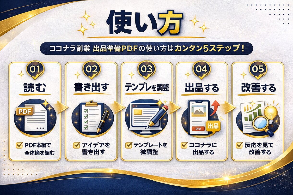 副業初心者向けにココナラ出品準備を教えます ココナラ出品準備を迷わず整える イメージ4