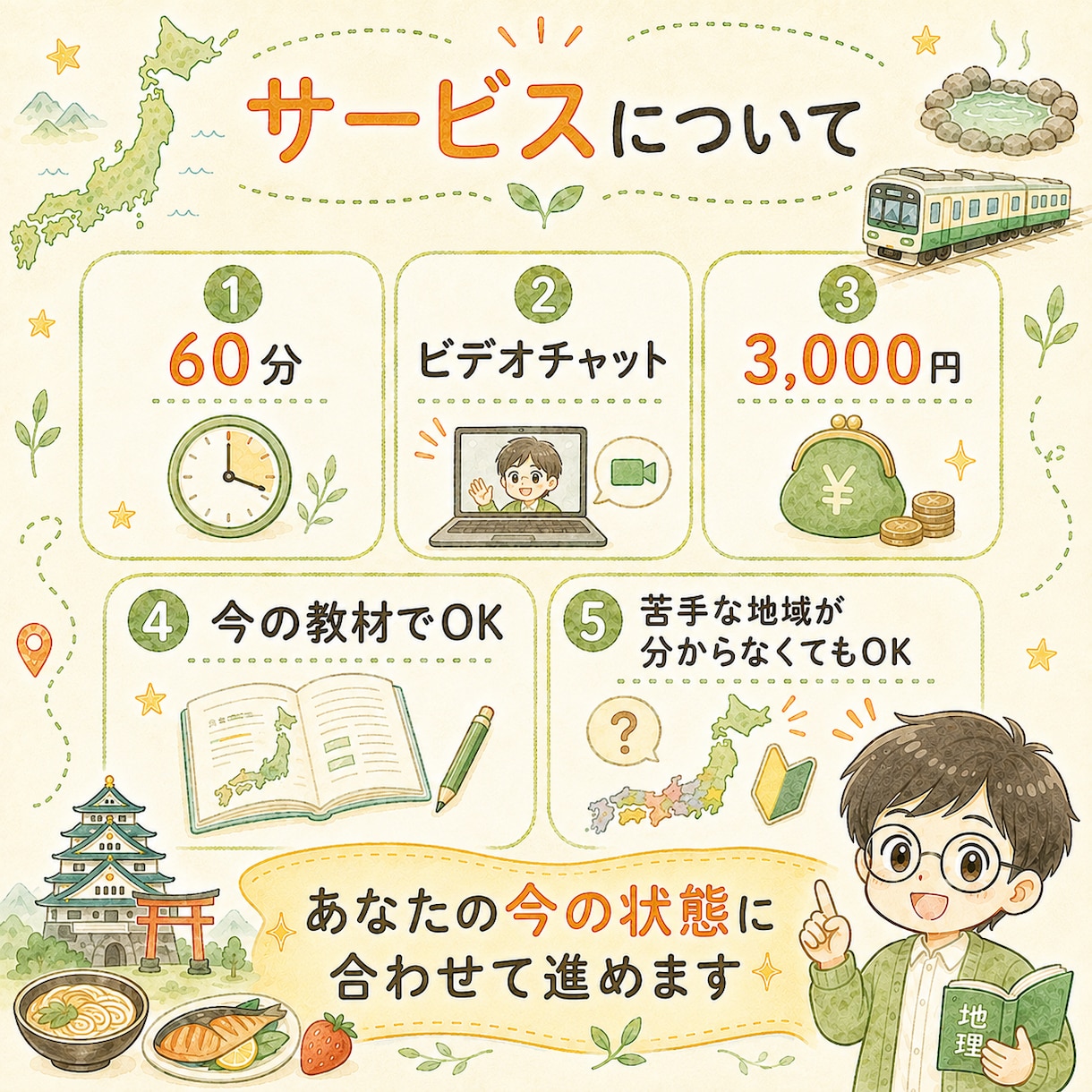 国内地理が苦手な方へ楽しく整理します 旅行業務取扱管理者の試験対策をやさしくサポート イメージ6