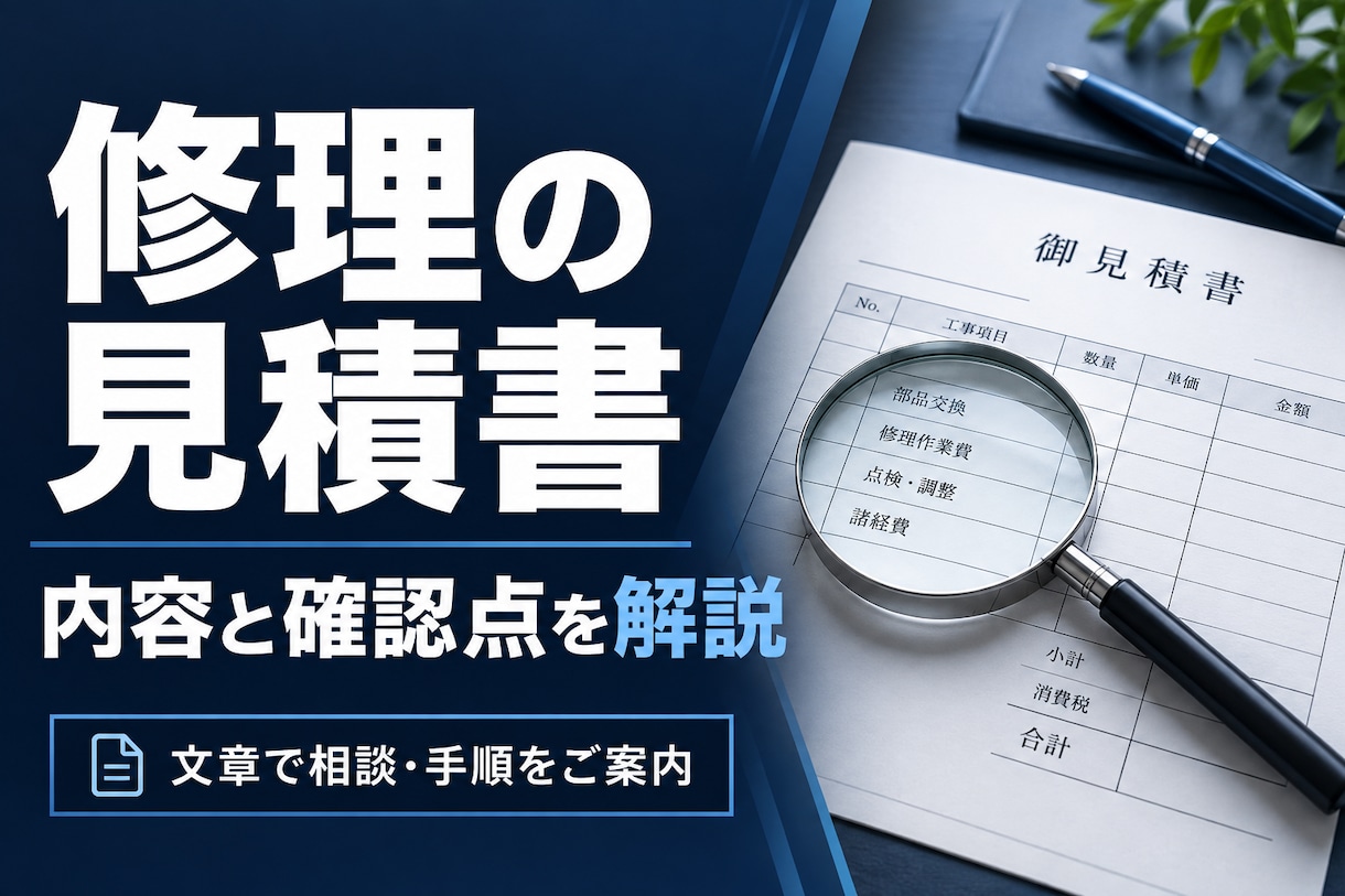 パソコンの修理見積書をわかりやすく解説します 作業内容と、依頼前に確認したい点を整理 イメージ1