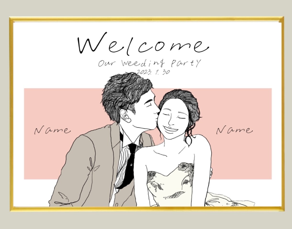 お写真そのまま線画イラストに致します シンプルな線画イラストに無料で文字入れも致します♪ イメージ1