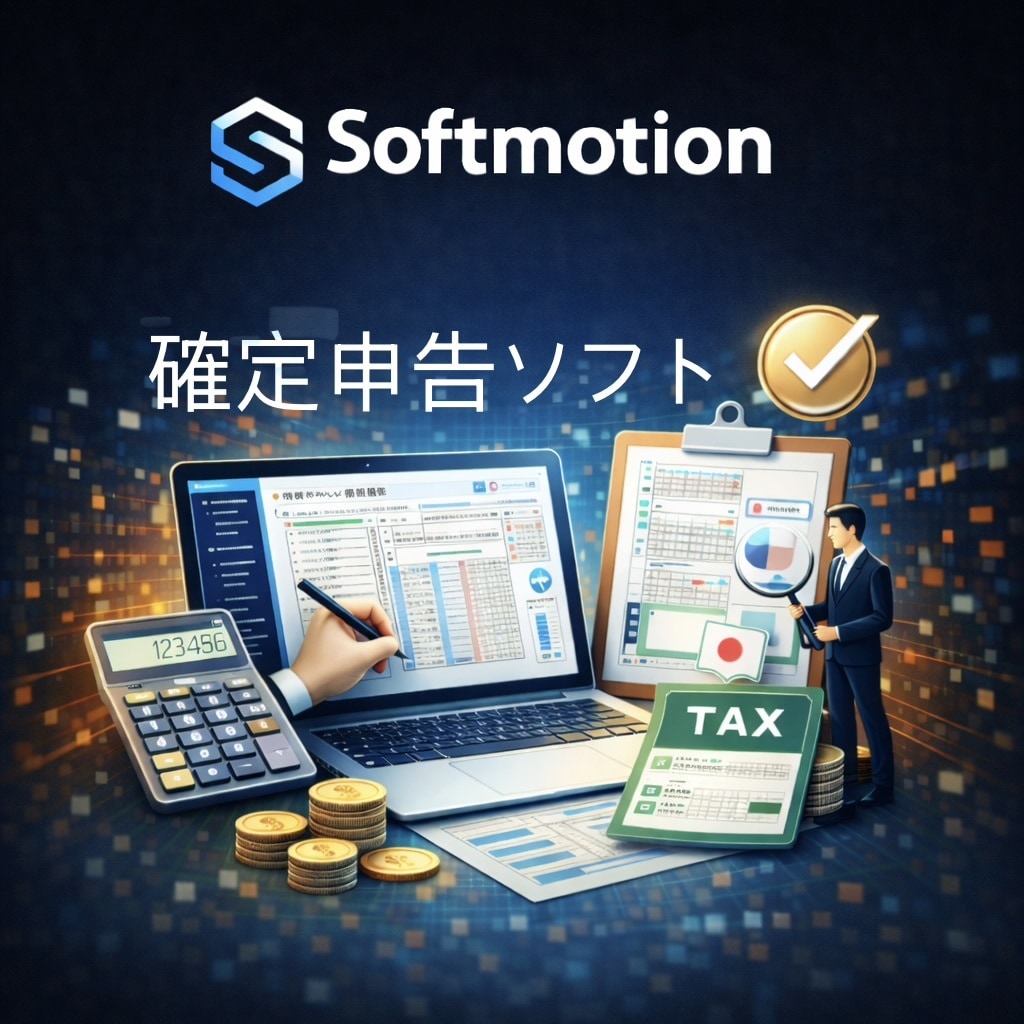 個人事業主向け確定申告ソフト提供します SoftMotion会計ソフト対応の確定申告ソフト イメージ1
