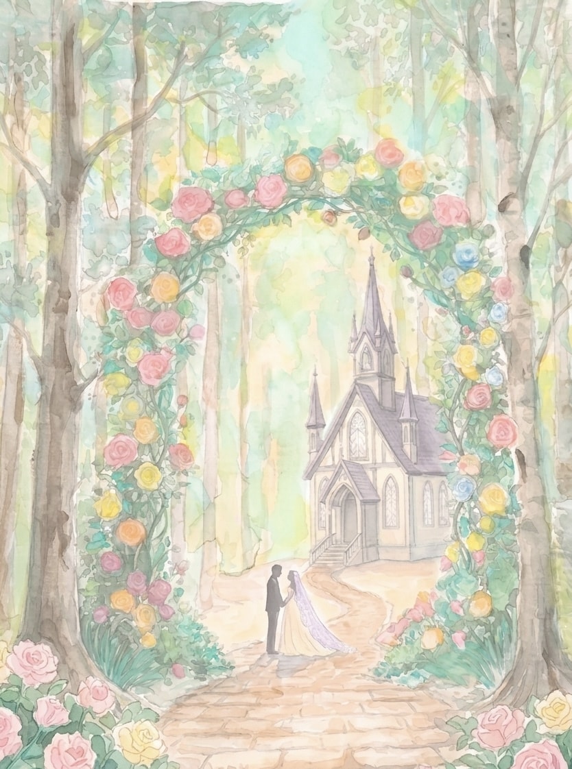 文字入れも可能な水彩風絵画作成します 水彩画であたたかみのある作品をお届けします イメージ1