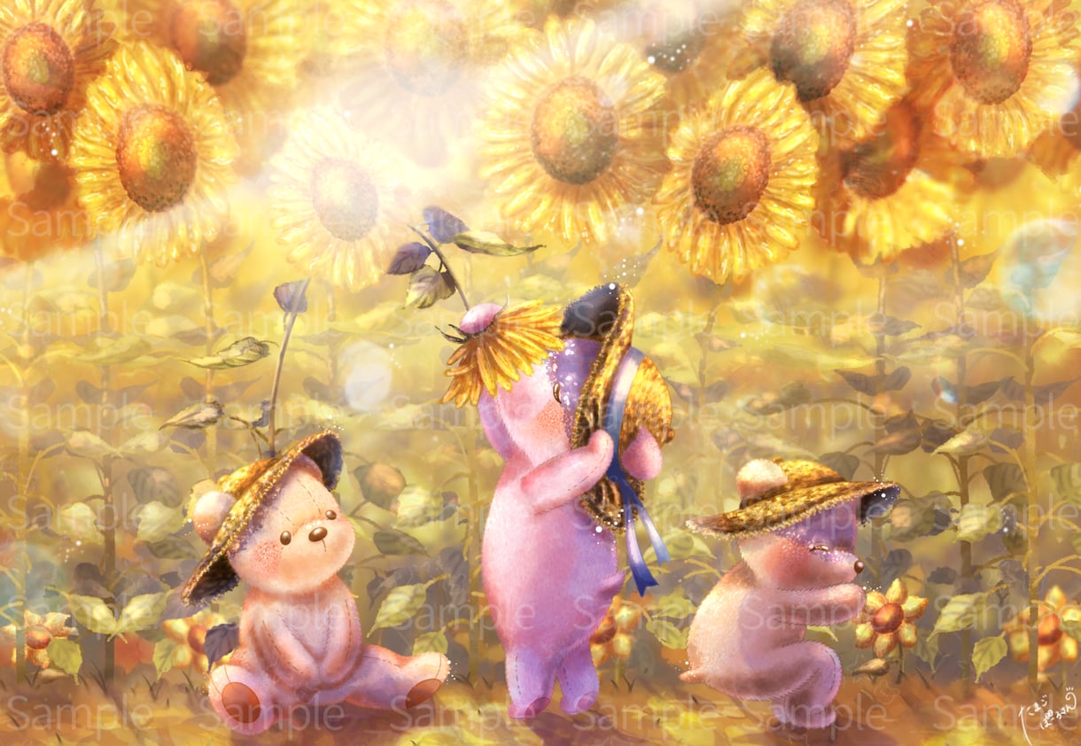 ボリューミーできらっと華やかな一枚絵お描きします あなたに刺され！美大卒イラストレーター渾身の1枚お届けします イメージ3