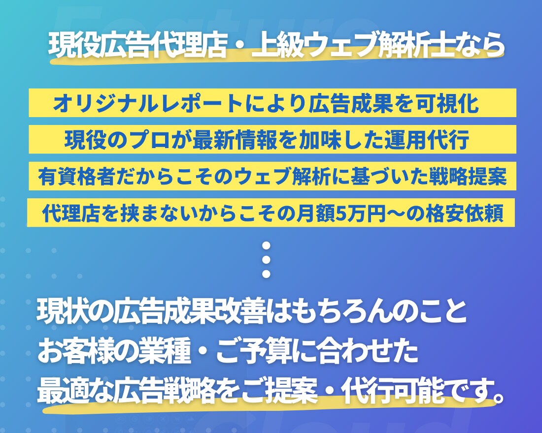 現役プロがGoogleリスティング広告を運用します ≪実績200社以上≫上級ウェブ解析士-現役広告代理店の責任者 イメージ3