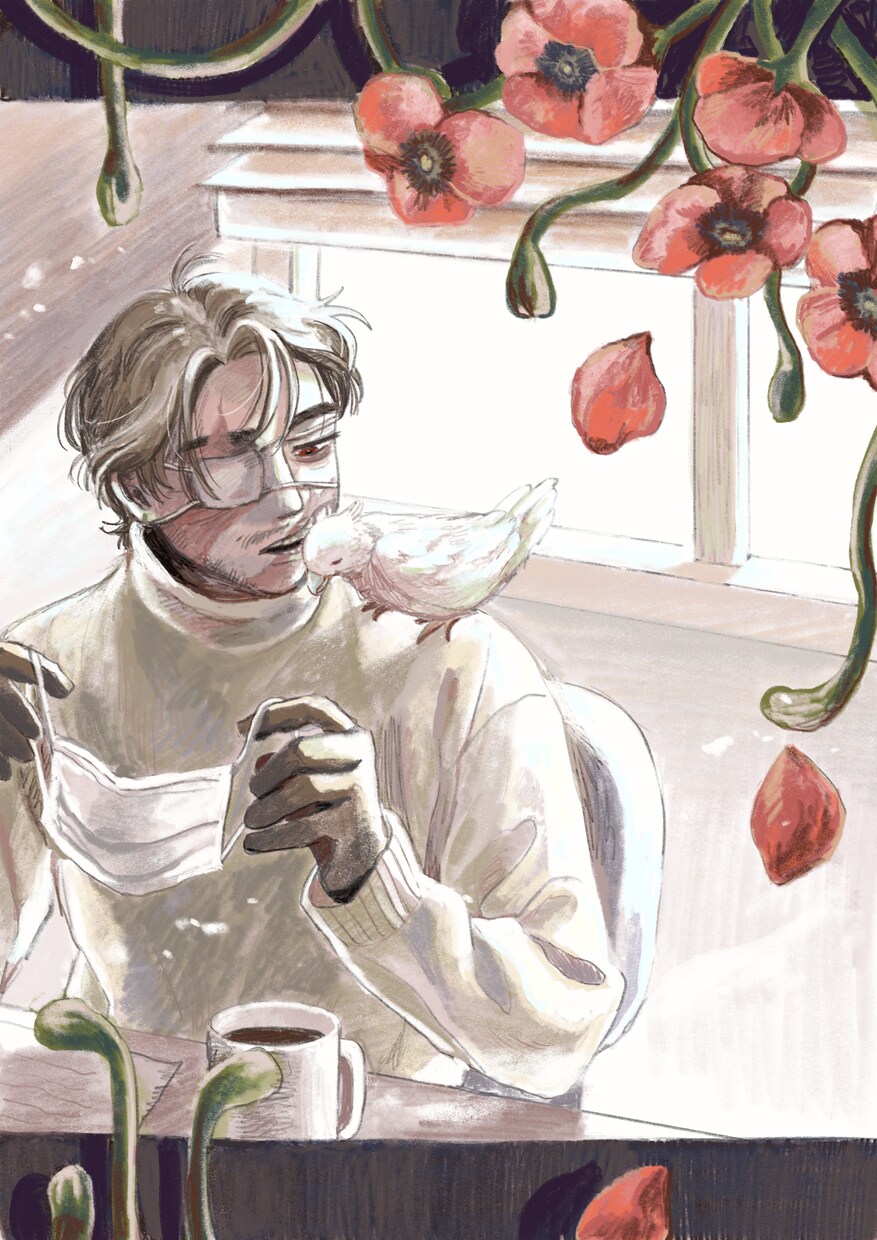 エモい雰囲気の男性・BLイラスト描きます 小説の表紙、挿絵、MVなど。温かみのあるタッチでイラスト制作 イメージ4