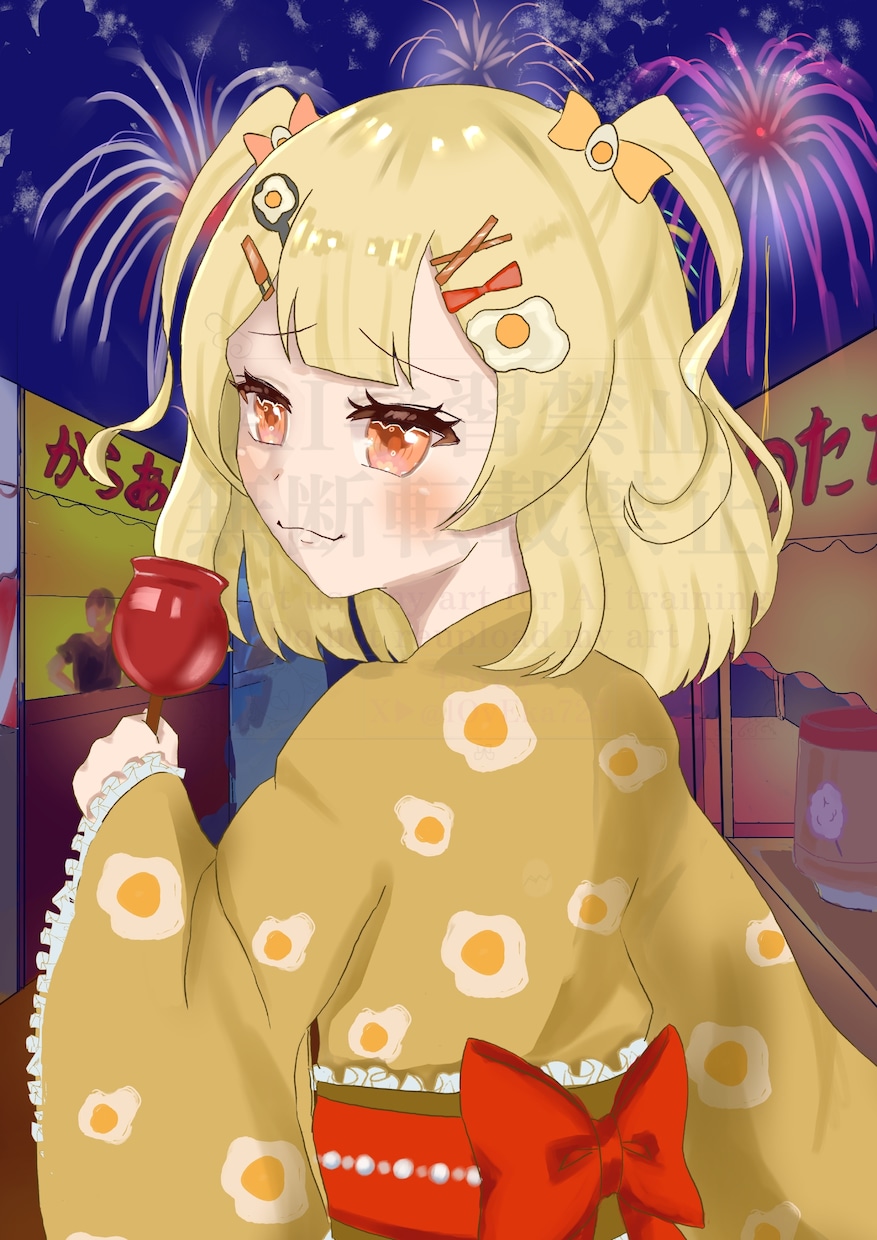 華やかな花火と浴衣のイラストを量産で描きます サンプル不足により先着3名様まで特別価格 イメージ1