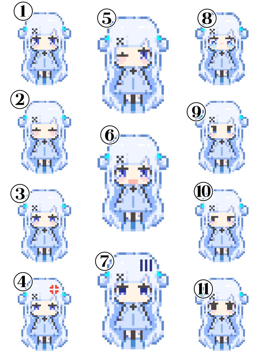 ドット絵でかわいいミニキャラ作ります アイコンにも、配信のお供にも！ イメージ2