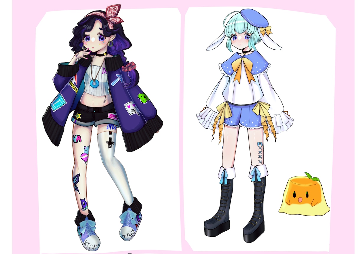 可愛い衣装の立ち絵制作いたします 女の子の身体を描くのが得意です！ イメージ5