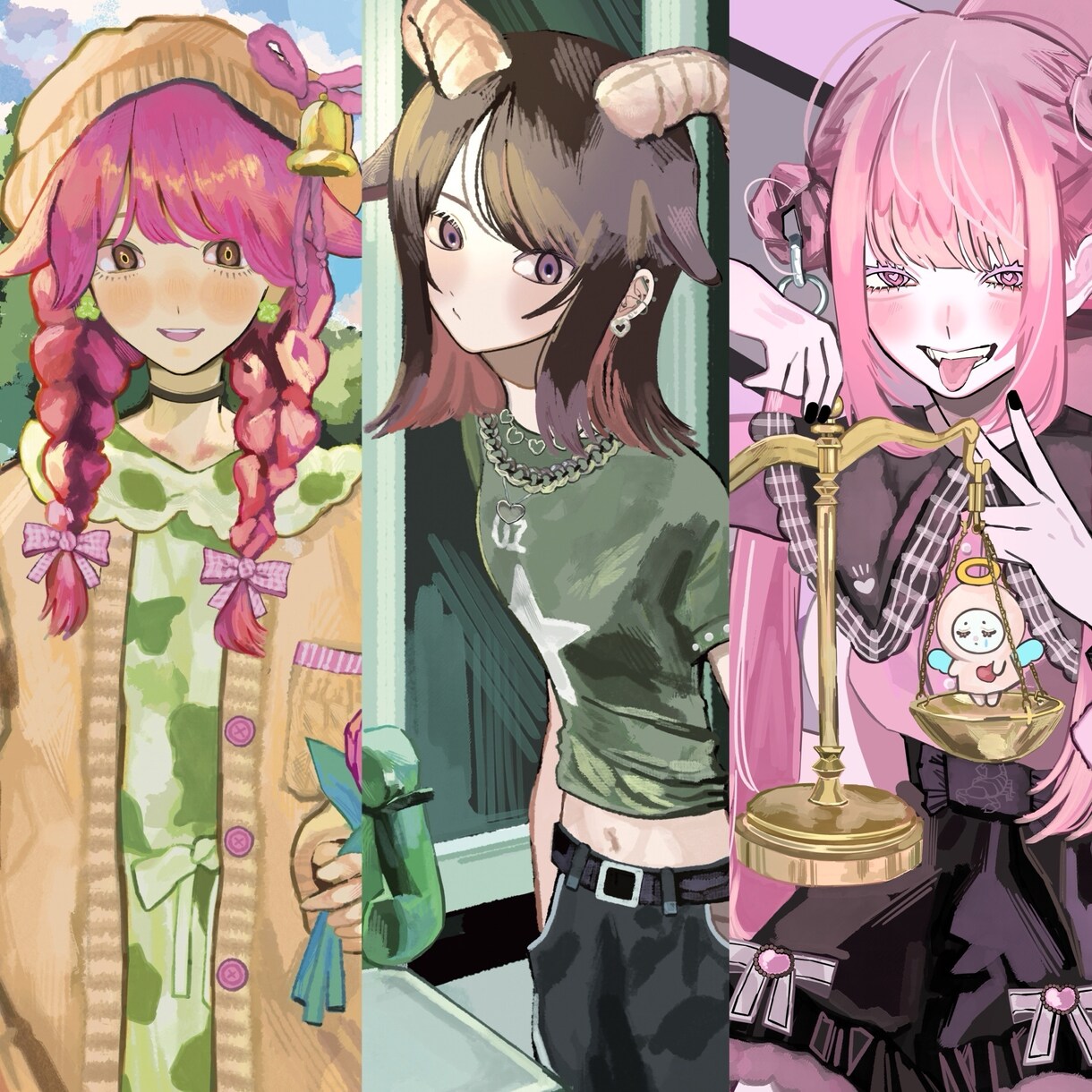 可愛いアイコン.サムネ.立ち絵etc.お描きします 背景込みの1枚絵もキャラクターイラストも作成します！ イメージ1