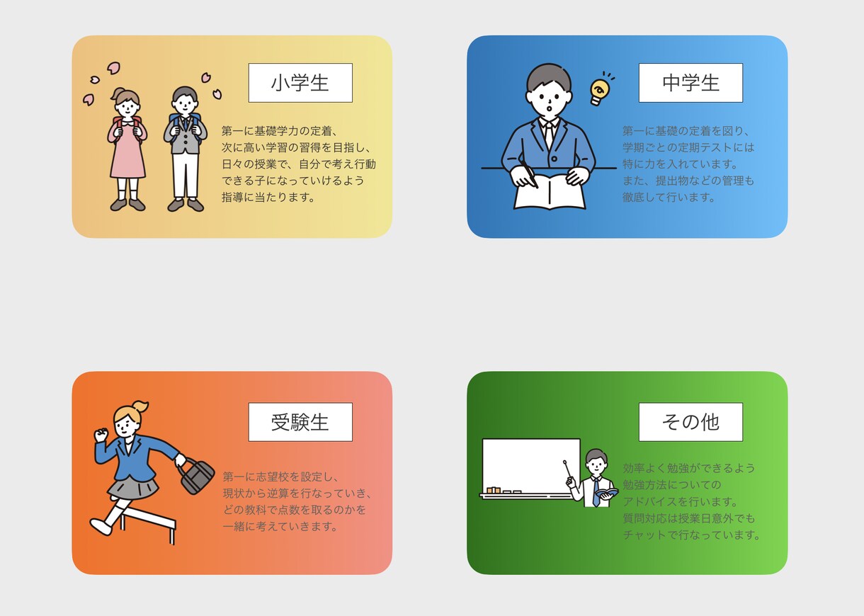No.1塾講師がお子さんの学習指導を行います 小、中学生を対象に完全オーダーメイドの学習指導を行います！ イメージ2