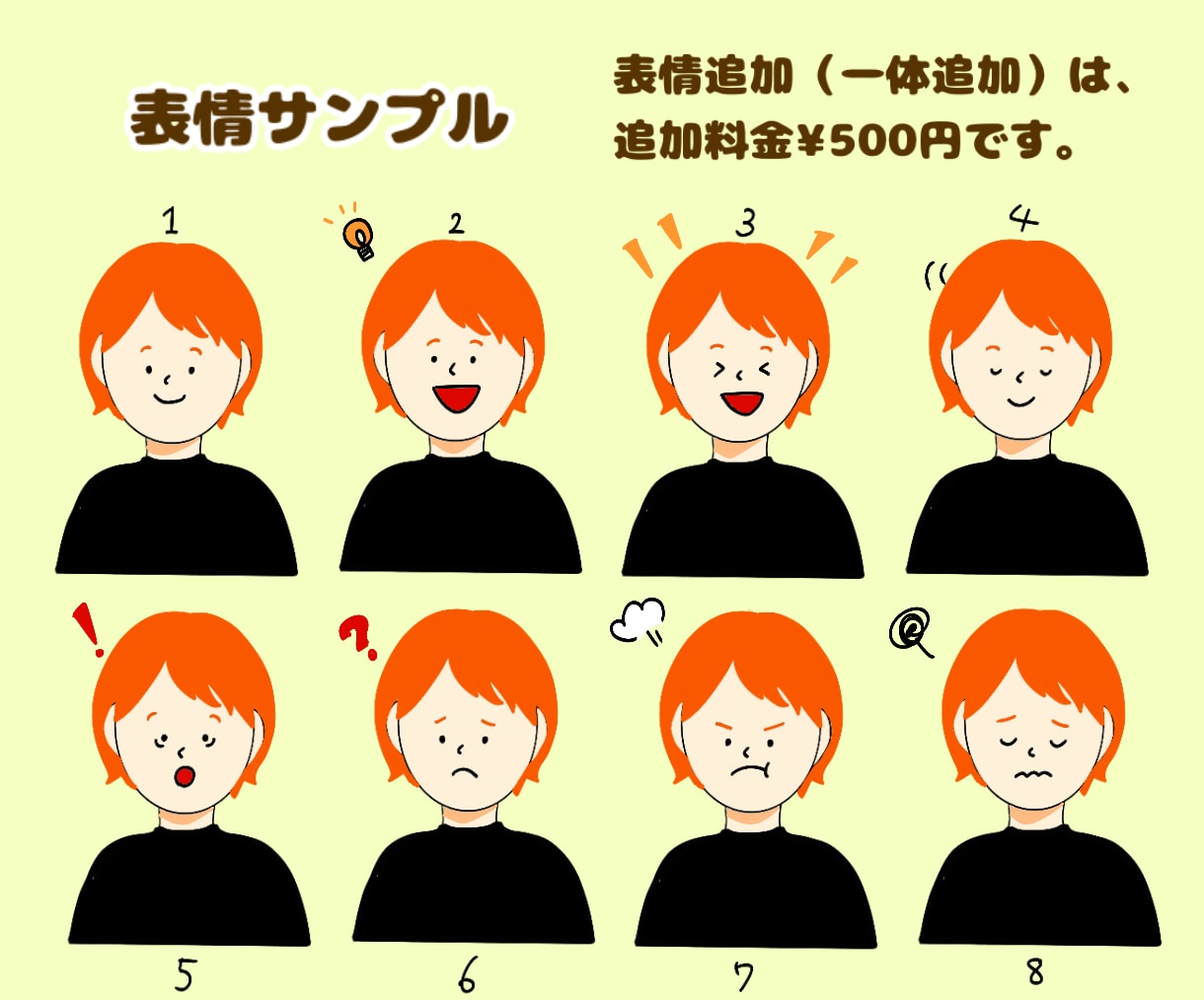SNS投稿に最適！表情違い５点セット作ります あなただけの可愛いキャラクターを制作いたします。 イメージ7
