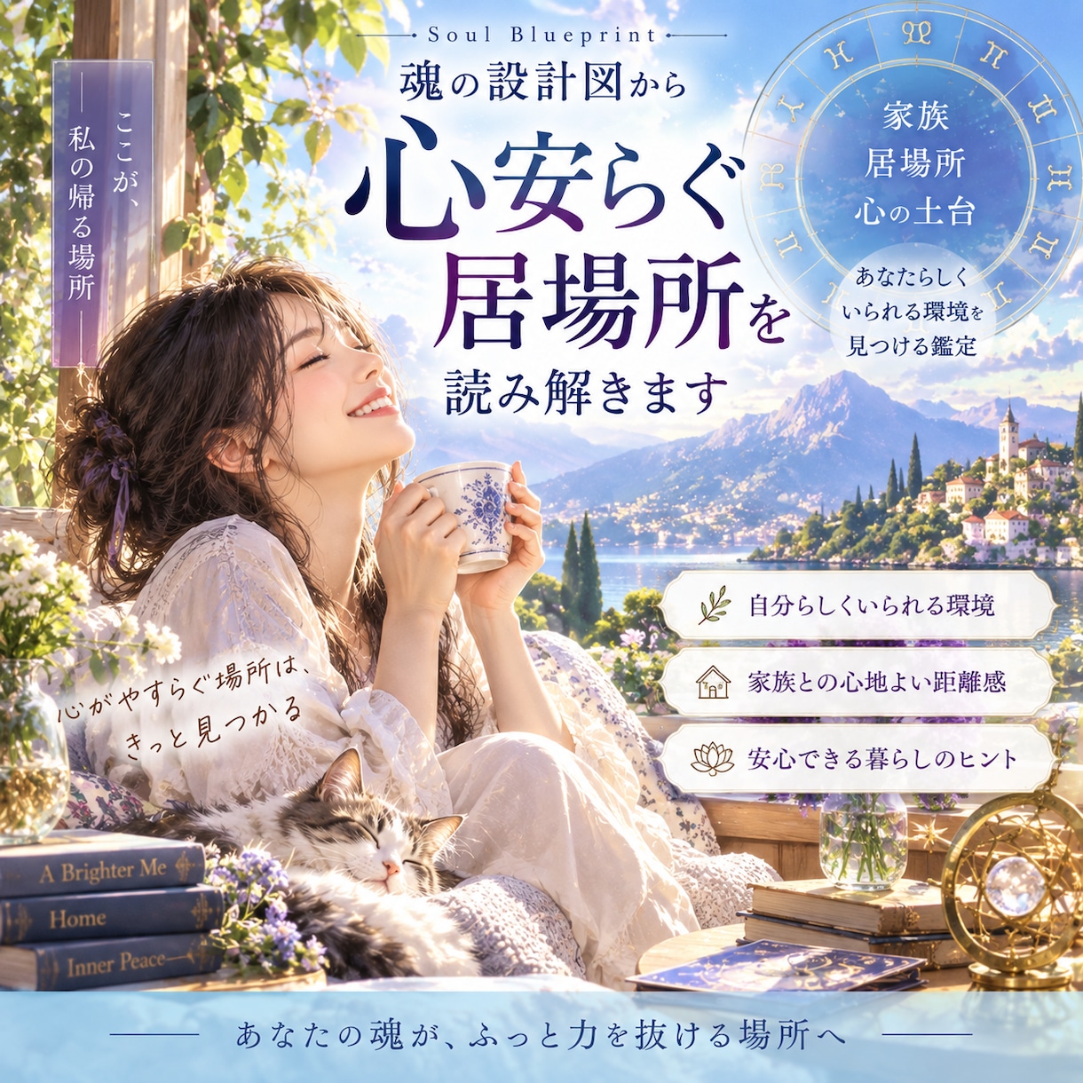 魂の設計図から心安らぐ居場所を読み解きます 家族・居場所・心の土台から安心の形を紐解きます イメージ1
