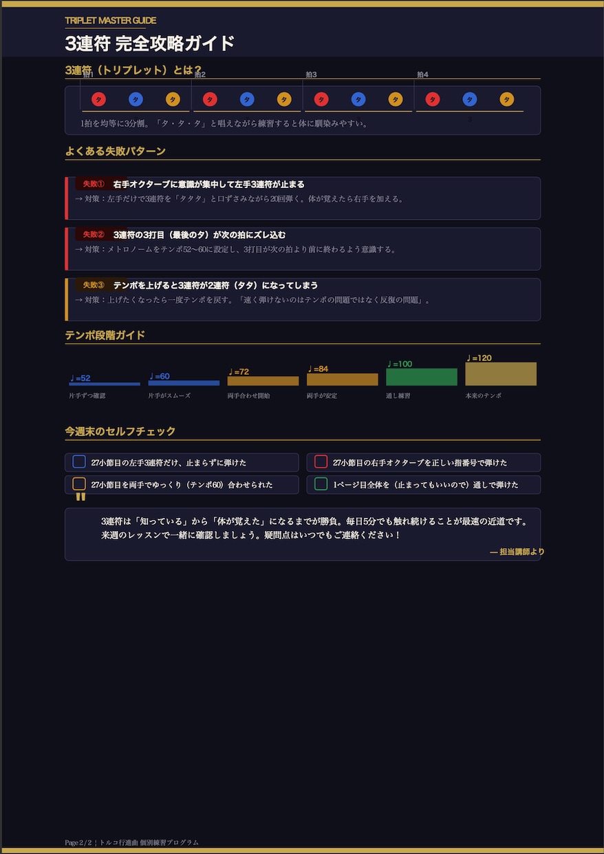 30分ピアノレッスン＋専用練習プログラム作ります 翌日届く1週間練習プログラムで、大人のピアノを本格サポート イメージ4