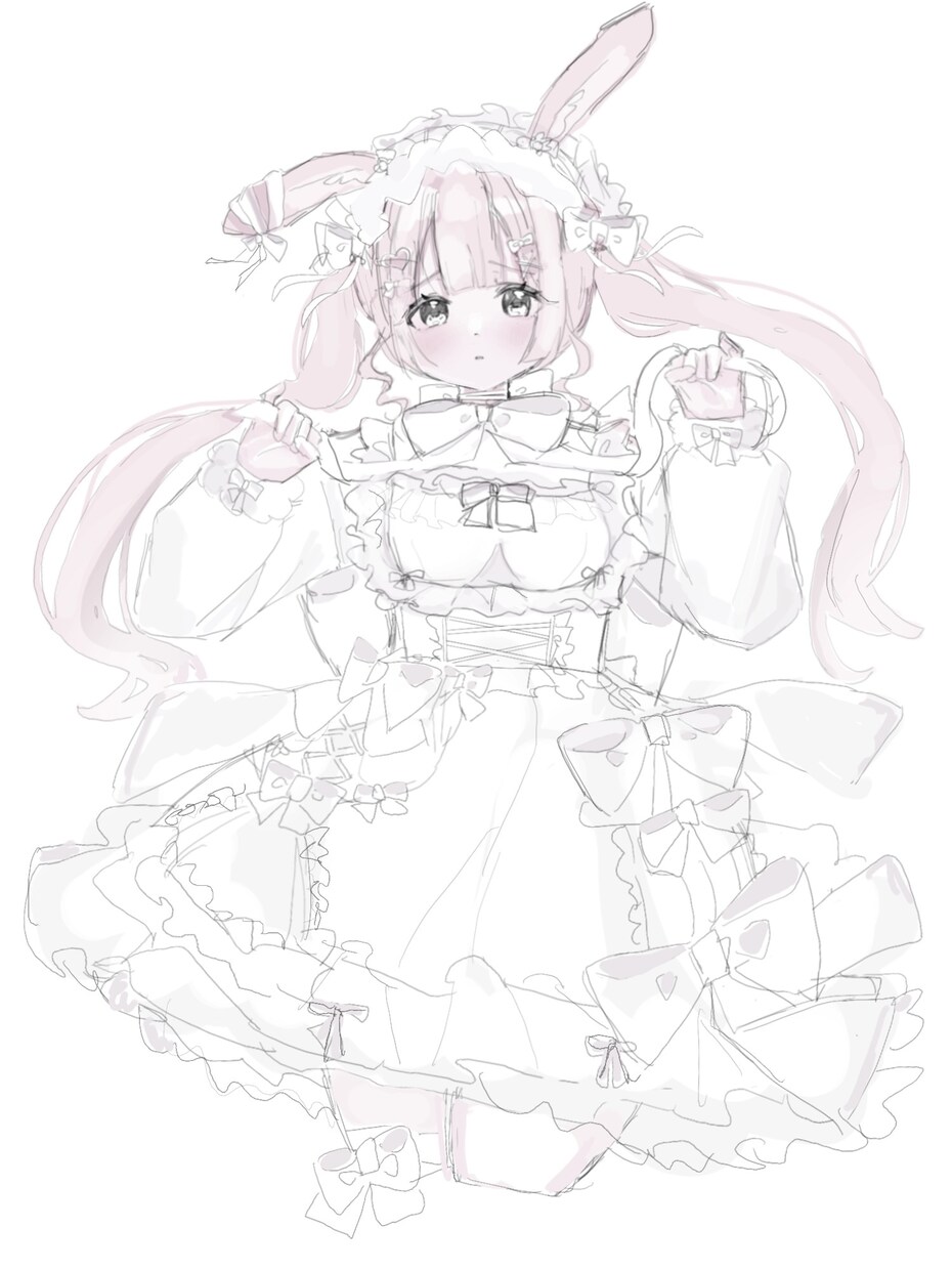 儚いイラスト描きます 彩度低め、ロリータファッションのイラストが得意です イメージ1