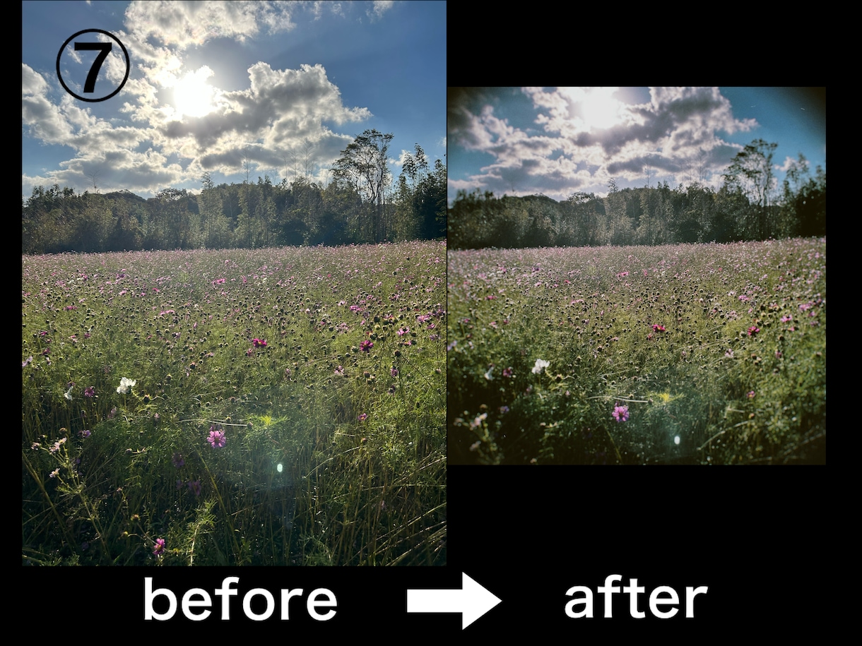 思い出の写真や画像をエモく加工します フィルムカメラで撮ったよなレトロな写真に加工します イメージ7