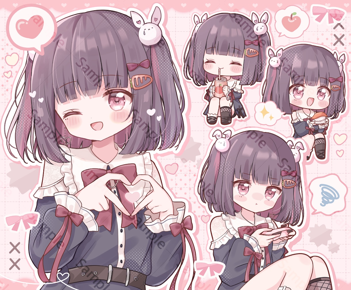 アイコンや1枚絵など︎✿ふわふわで可愛い絵描きます ☆現在通常等身・ミニキャラ特別価格で受付中です！ イメージ7