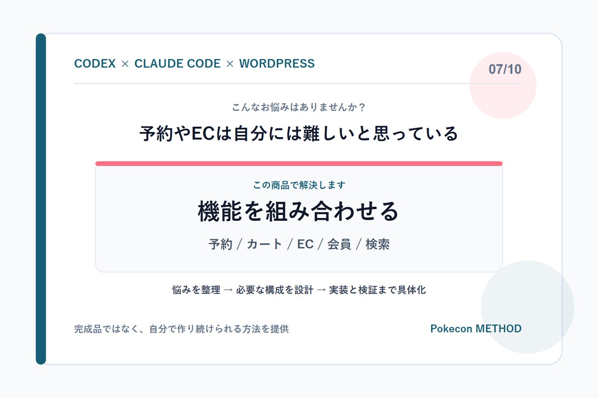 Codex Web制作メソッドの基礎を教えます 要件定義から検証改善まで一連の型を習得 イメージ7