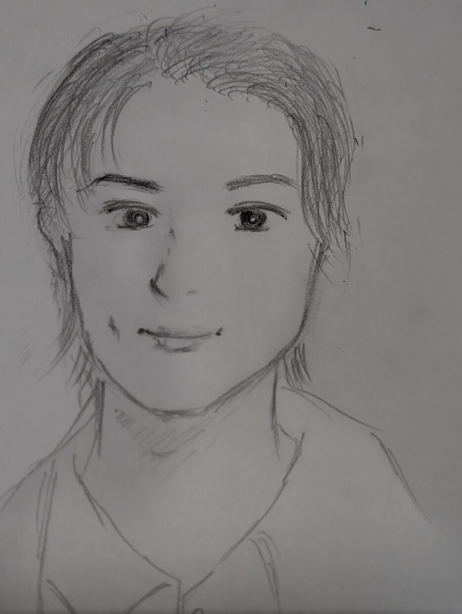 １枚もの、似顔絵鉛筆て描きます 写真見ながら、似せていくように描きます イメージ2