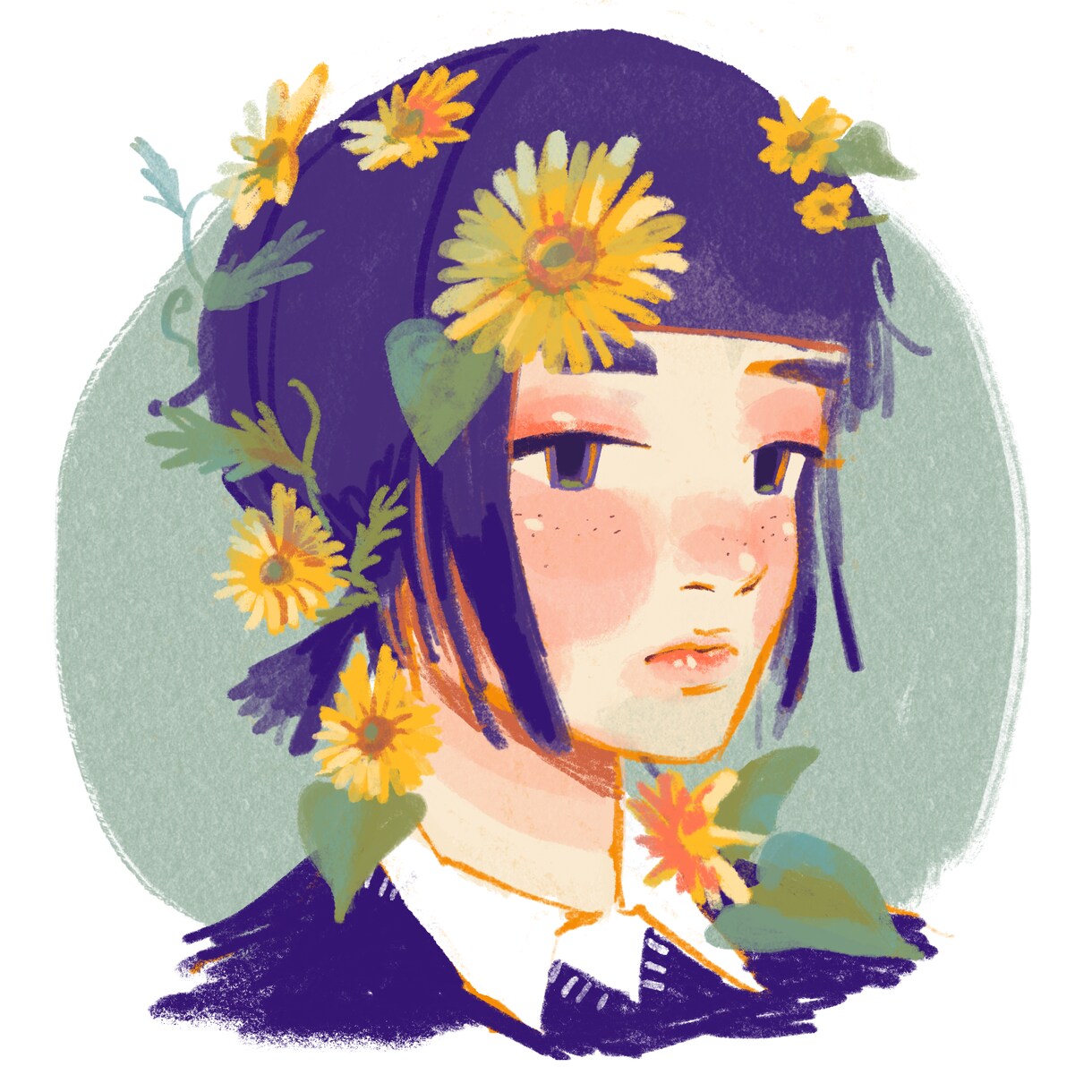 お洒落で華やかなアイコン待ち受けイラスト描きます アイコン、待ち受け、似顔絵をハイクオリティ で描きます！ イメージ3