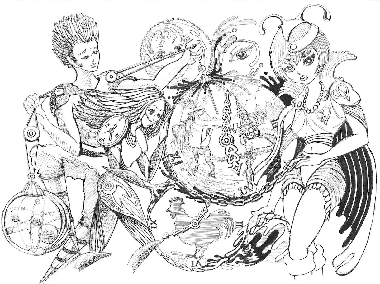 線画のモノクロイラスト描きます 雰囲気のある線画イラストであなたのお手伝いさせてください イメージ2