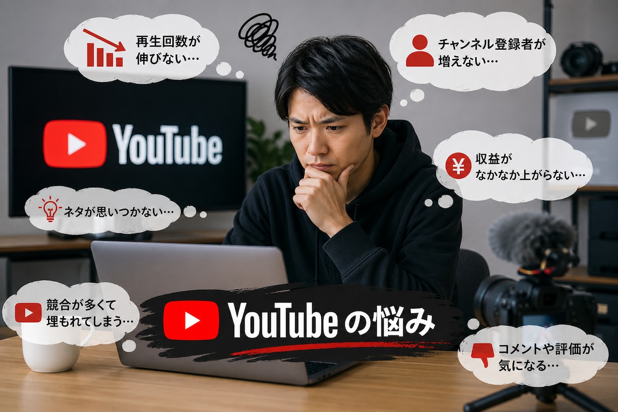 Youtubeの悩みをお聞きし改善いたします インプレッションの改善、導線づくり、BAN解除、アフィまで イメージ1