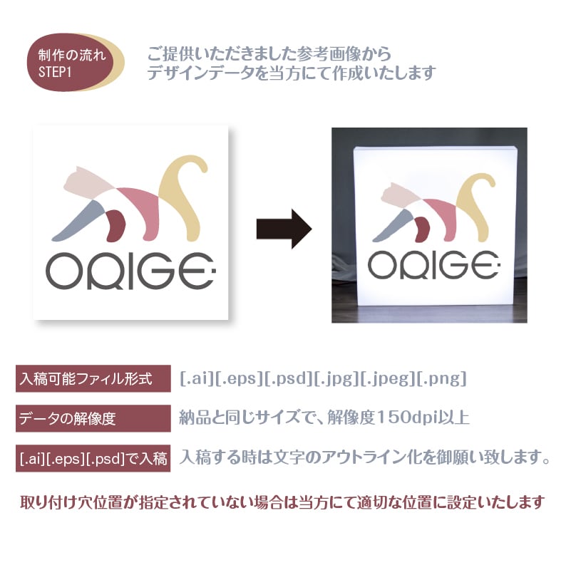 LEDアクリルボックス 電飾看板 制作します 小型 室外 バックライトサイン イメージ2