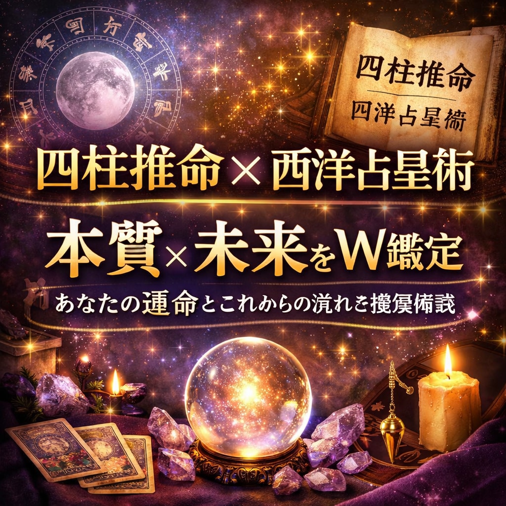 西洋占星術×四柱推命で専用の鑑定書を作成します 西洋×東洋、両方学んだ占い師による本格鑑定書 イメージ1