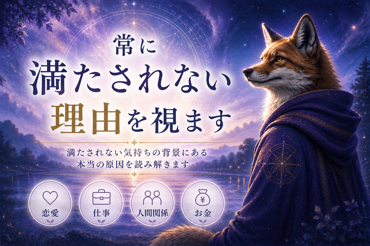 購入前に無料相談可。常に満たされない理由を視ます 合わなければ購入不要。まずは気軽にご相談ください イメージ1