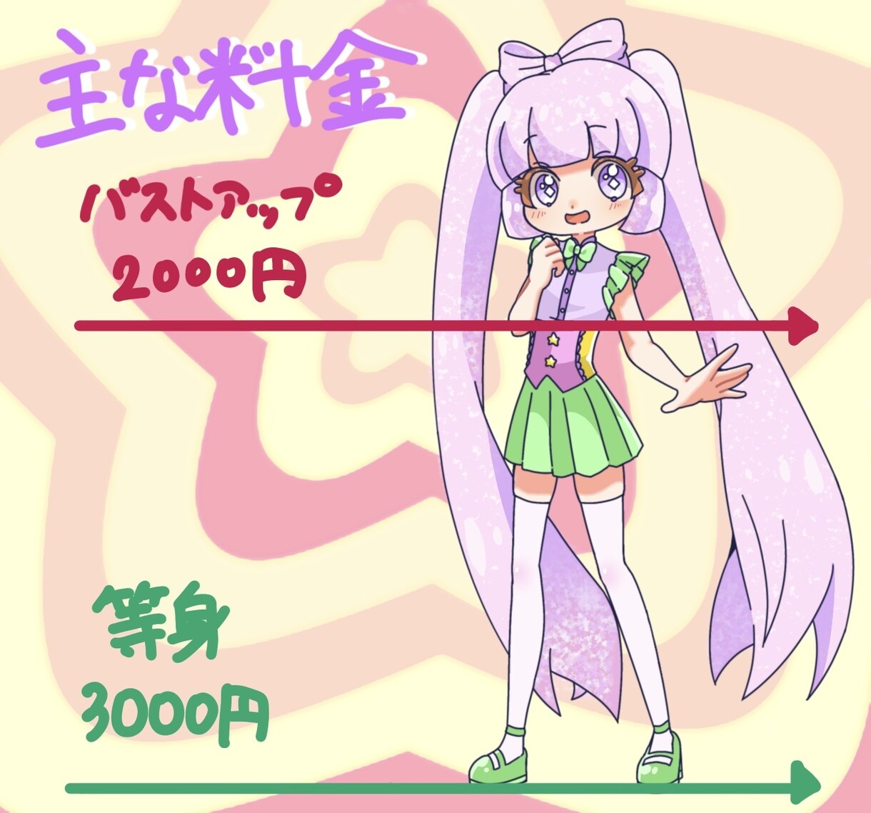 あなたのキャラクターゆめかわにお描きします ゆめかわキラキラなあなたに大変身させちゃいます☆ イメージ2