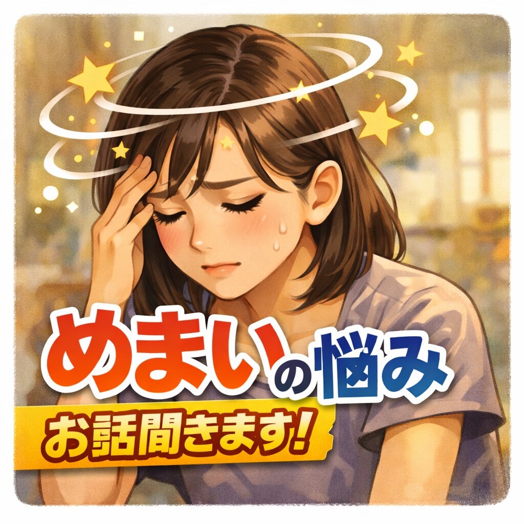 めまいと生きる日々のお話聞きます お辛い気持ち、一緒に受け止めます。 イメージ1